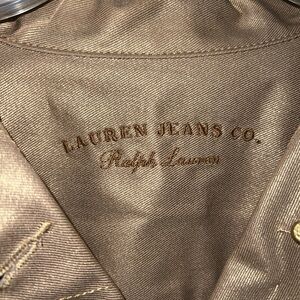 Lauren Jeans Co. Gold Beige Metallic  Jacket Ralph Lauren